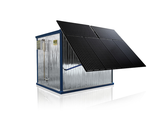 МАЭС Карбон 2160 - солнечно-бензиновая утеплённая мобильная контейнерная электростанция (внешний и внутренний вид контейнера может отличаться)